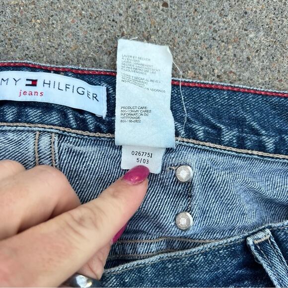 Vintage Y2K Tommy Hilfiger Buckle Back Jeans Plus Size 18 - Picture 4 of 4